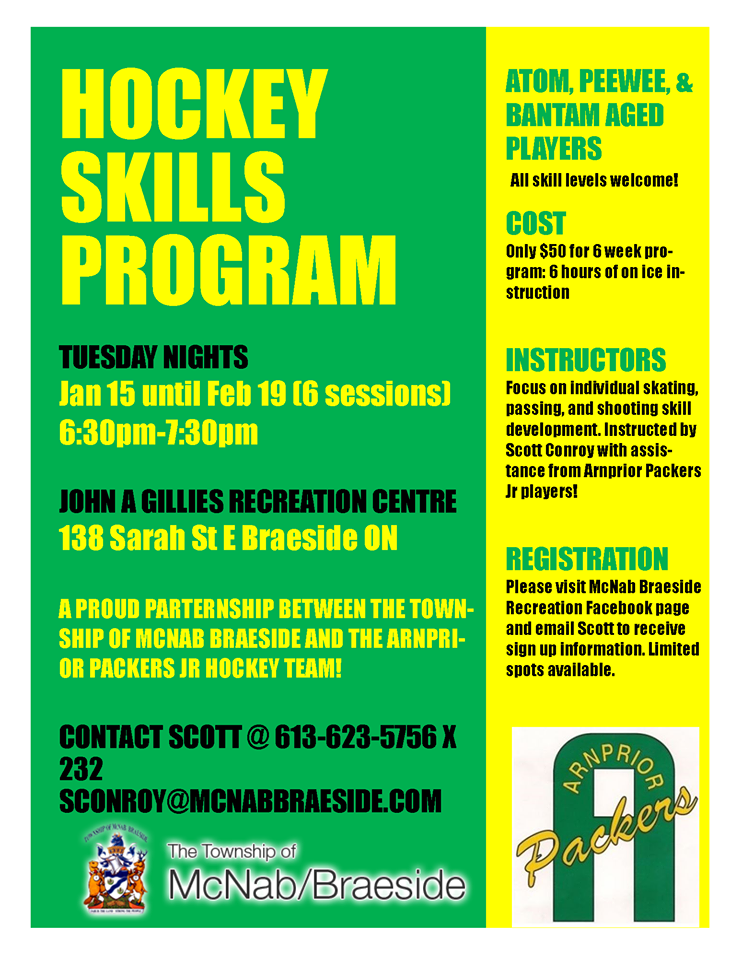 Hockey Skills Program The Township of McNab/Braeside